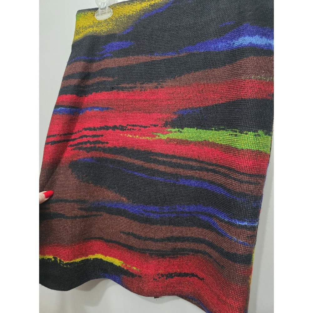 Soft Works Pencil Skirt With Slit Size Small Abstract Colors - Picture 2 of 6